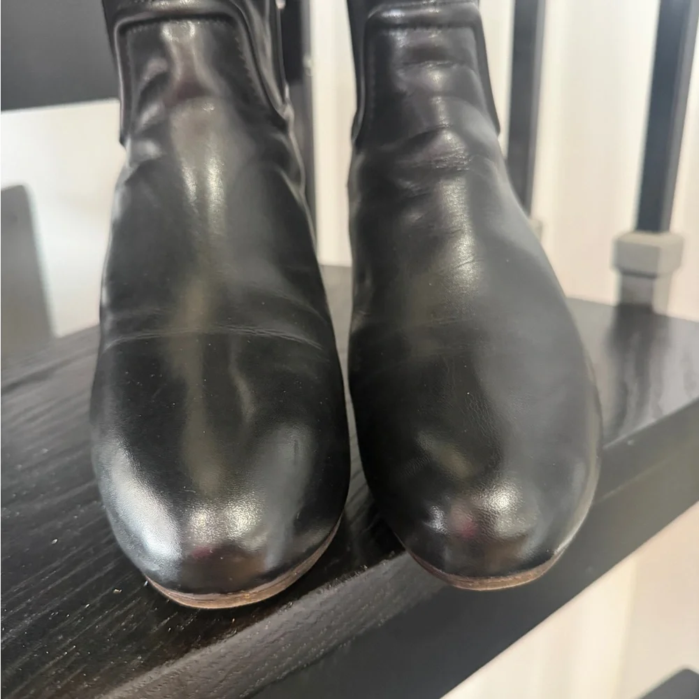 Tory Burch Irene 75mm Wedge Equestrian Boots Black 8